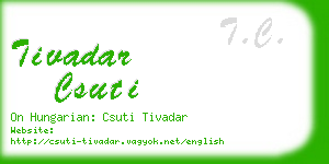 tivadar csuti business card